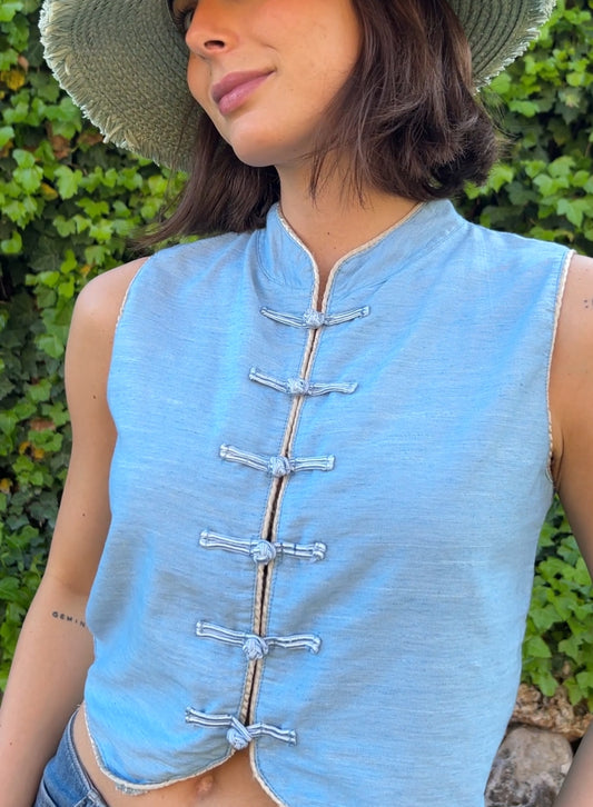 Blue Asian Top 