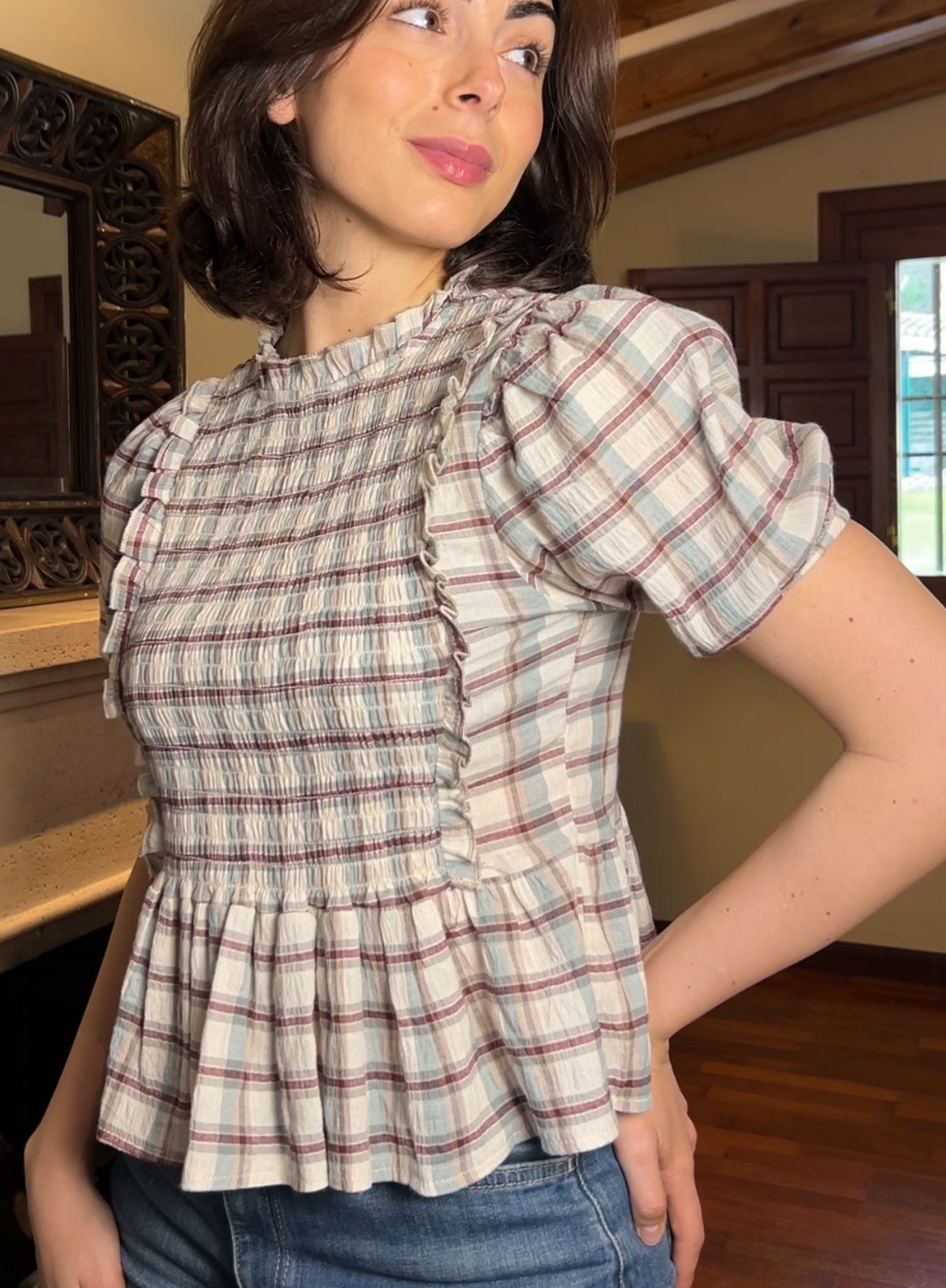 Camisa Iris azul