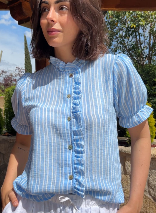 Blue striped shirt 