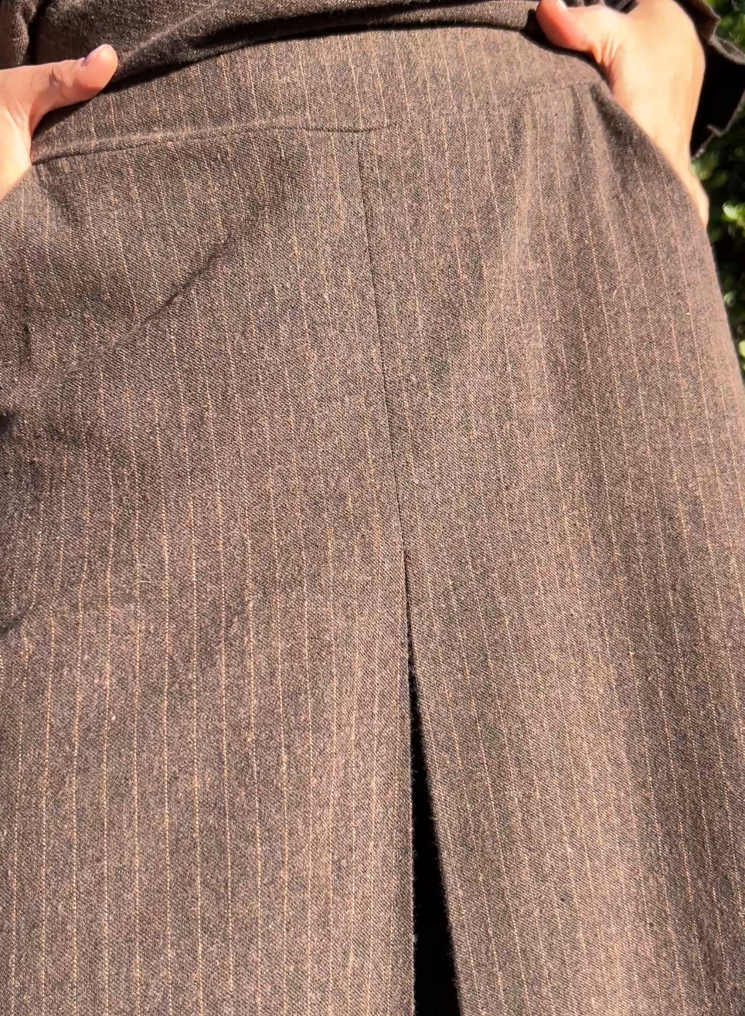 Falda oxford marrón