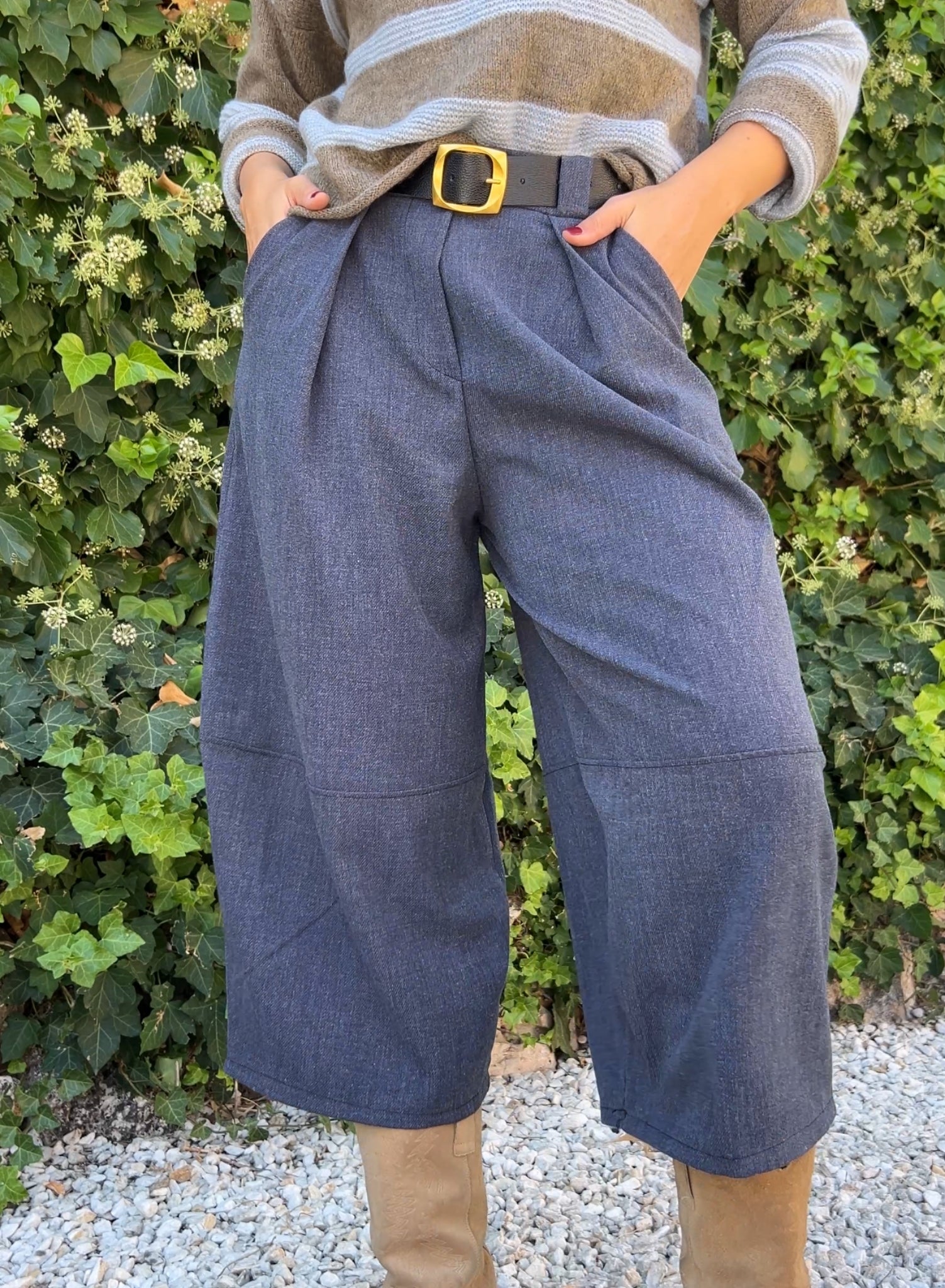Pantalón globo azul