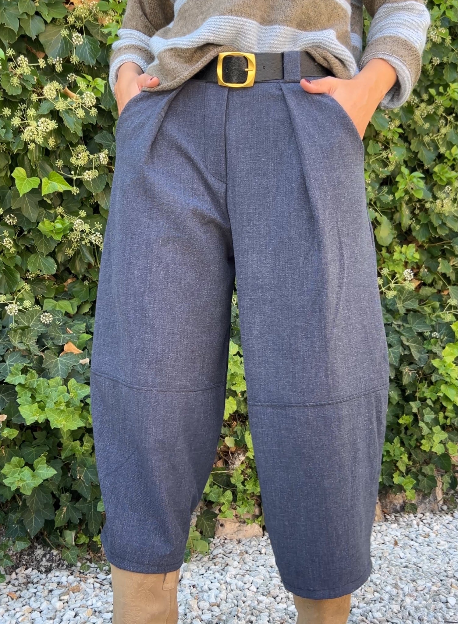 Pantalón globo azul