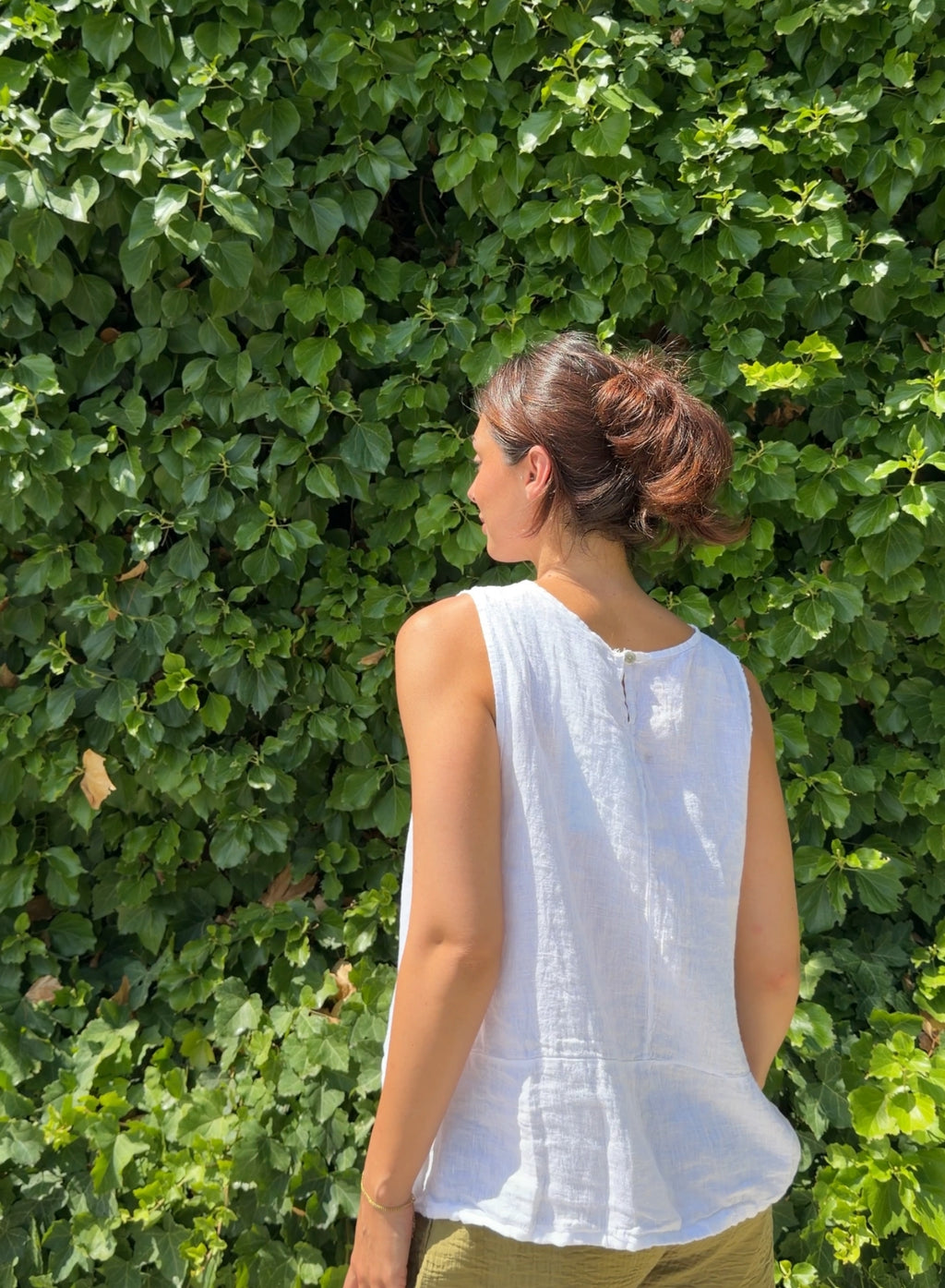 Blusa lino blanco