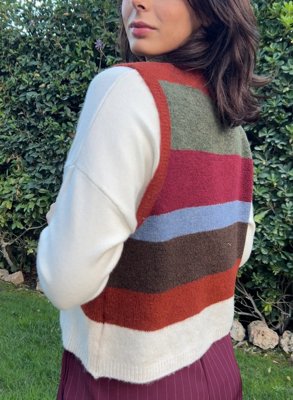 Green ribbed sweater 