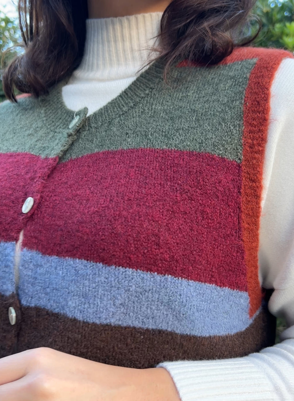 Green ribbed sweater 