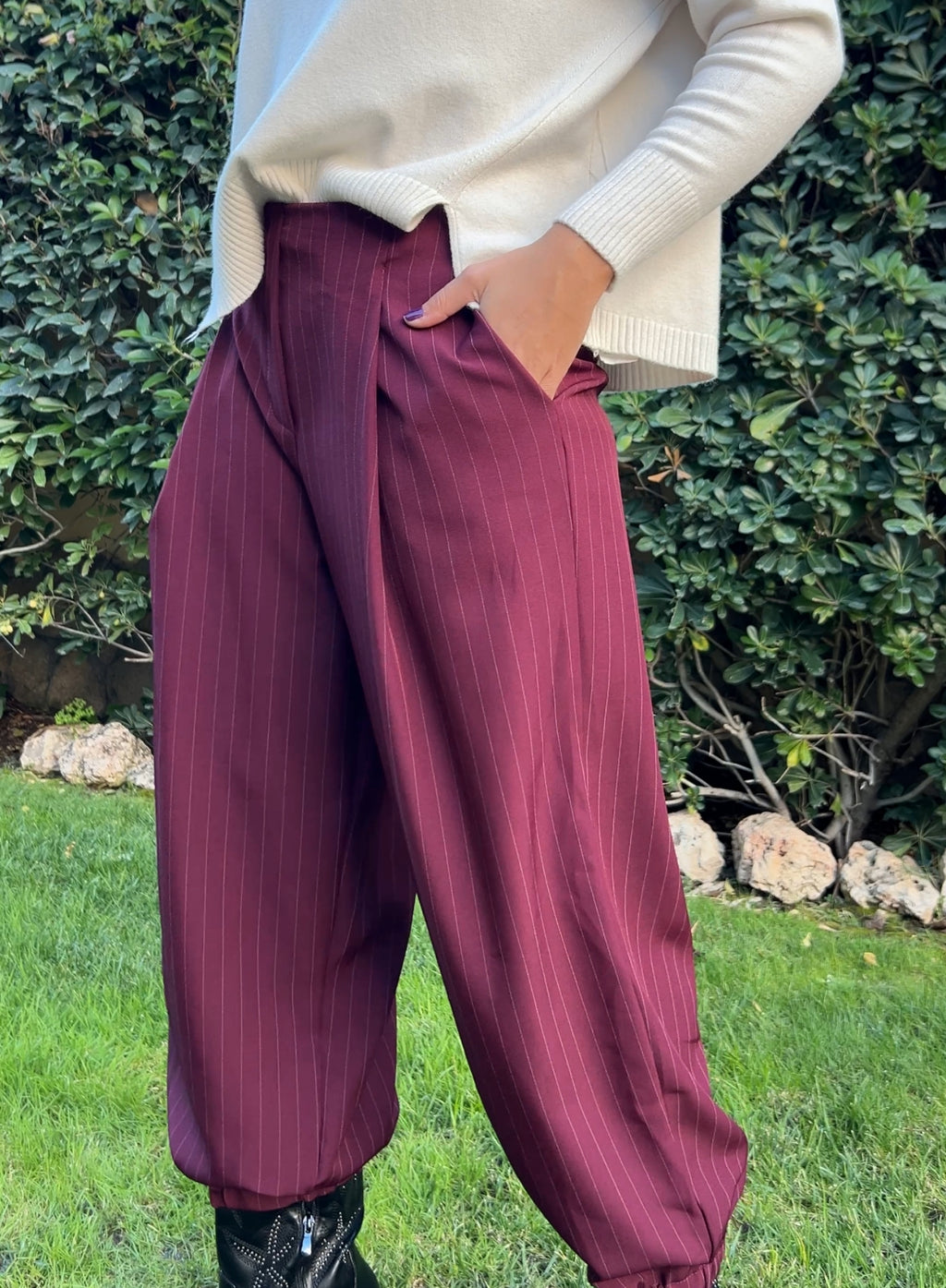 Bombacho traje granate