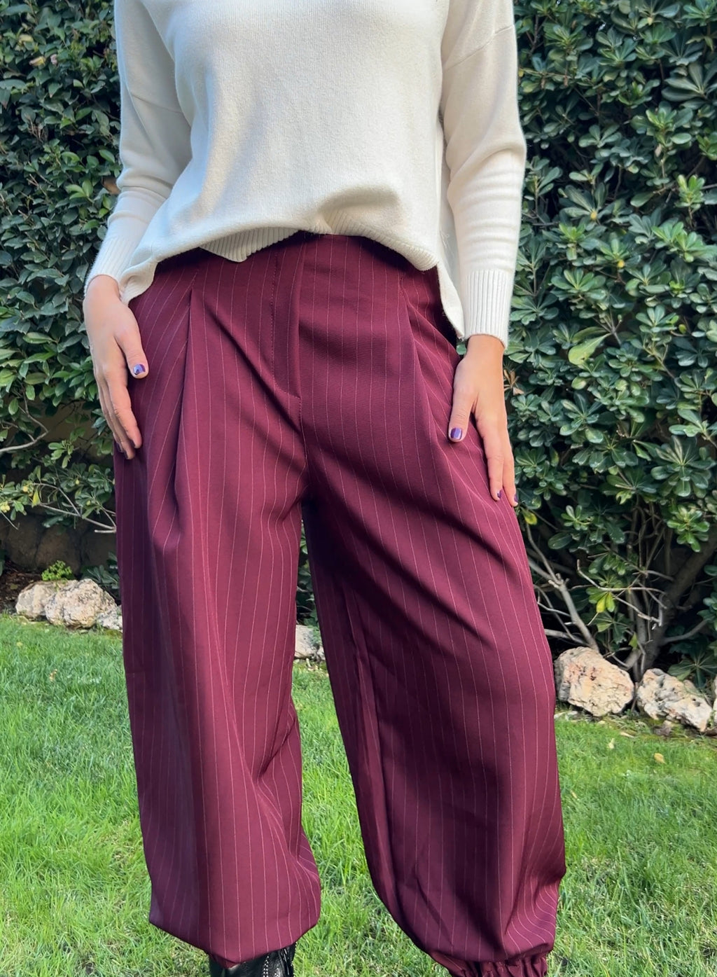 Bombacho traje granate