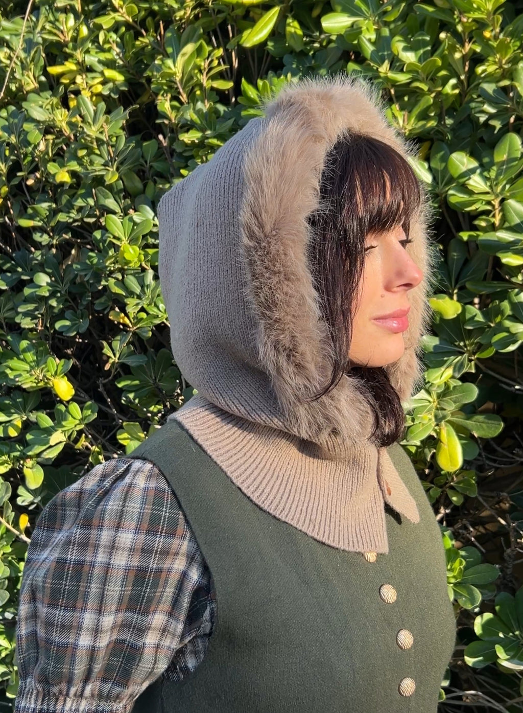 Balaclava pelo beige