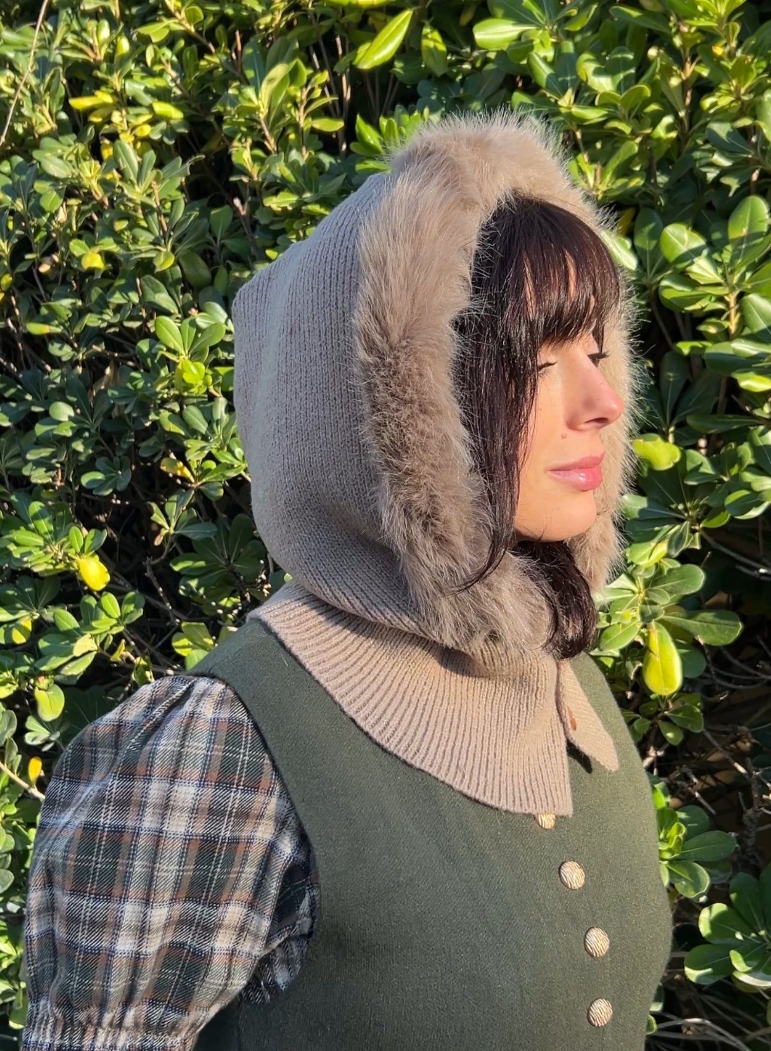 Balaclava pelo beige