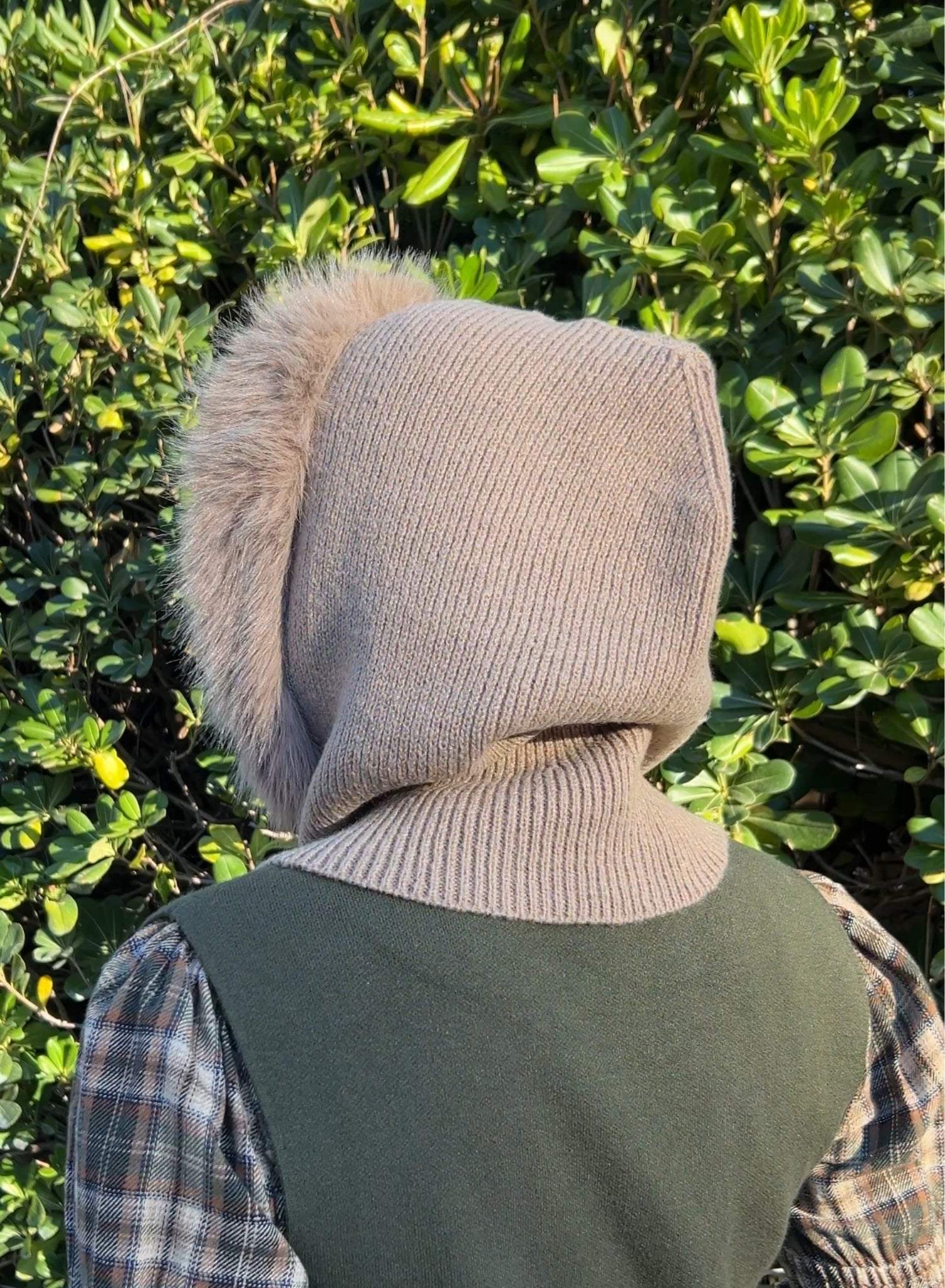 Balaclava pelo beige
