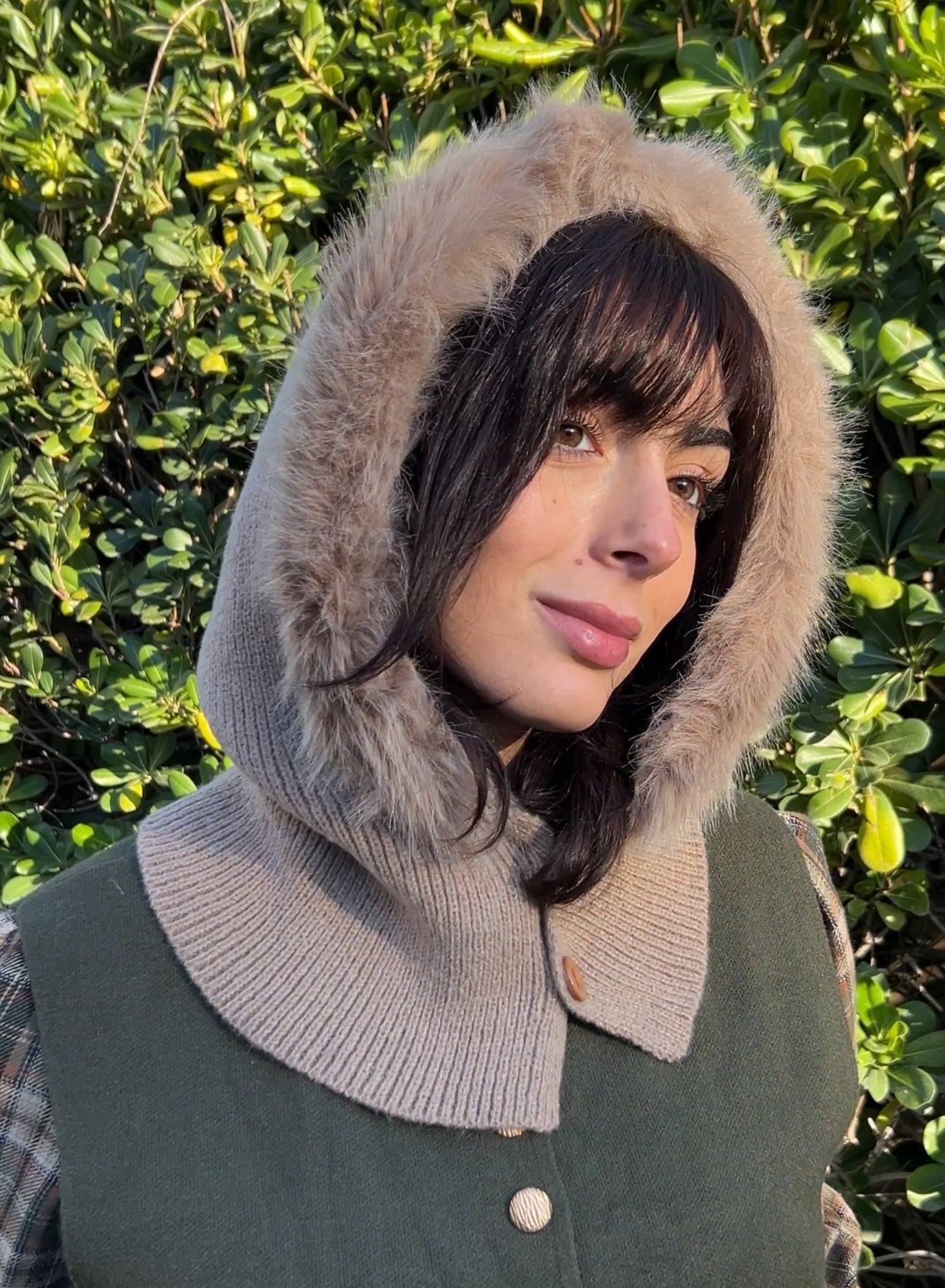 Balaclava pelo beige