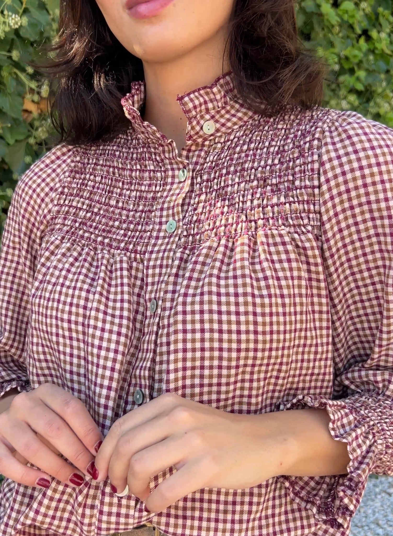 Camisa cuadros rosa