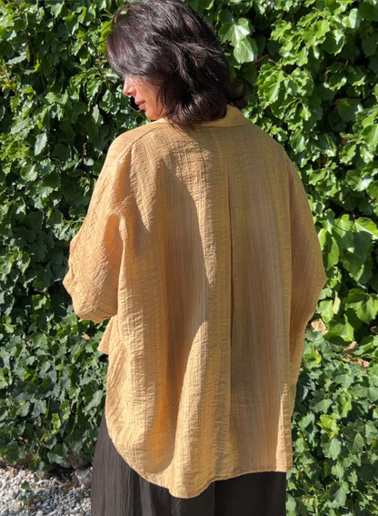 Camisa fluida mostaza