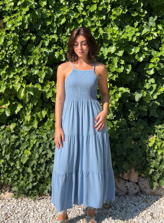 Vestido básico azul