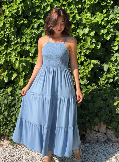 Vestido básico azul