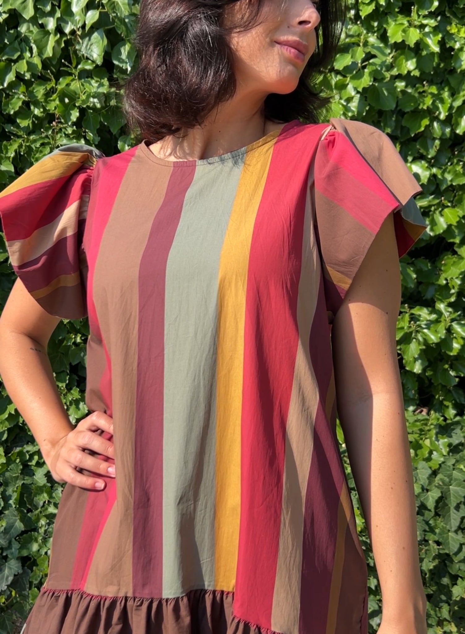 Vestido rayas fantasía