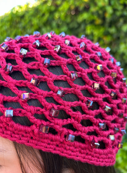 Gorro ganchillo rojo