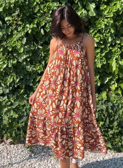 Vestido caldero tirantes lazos