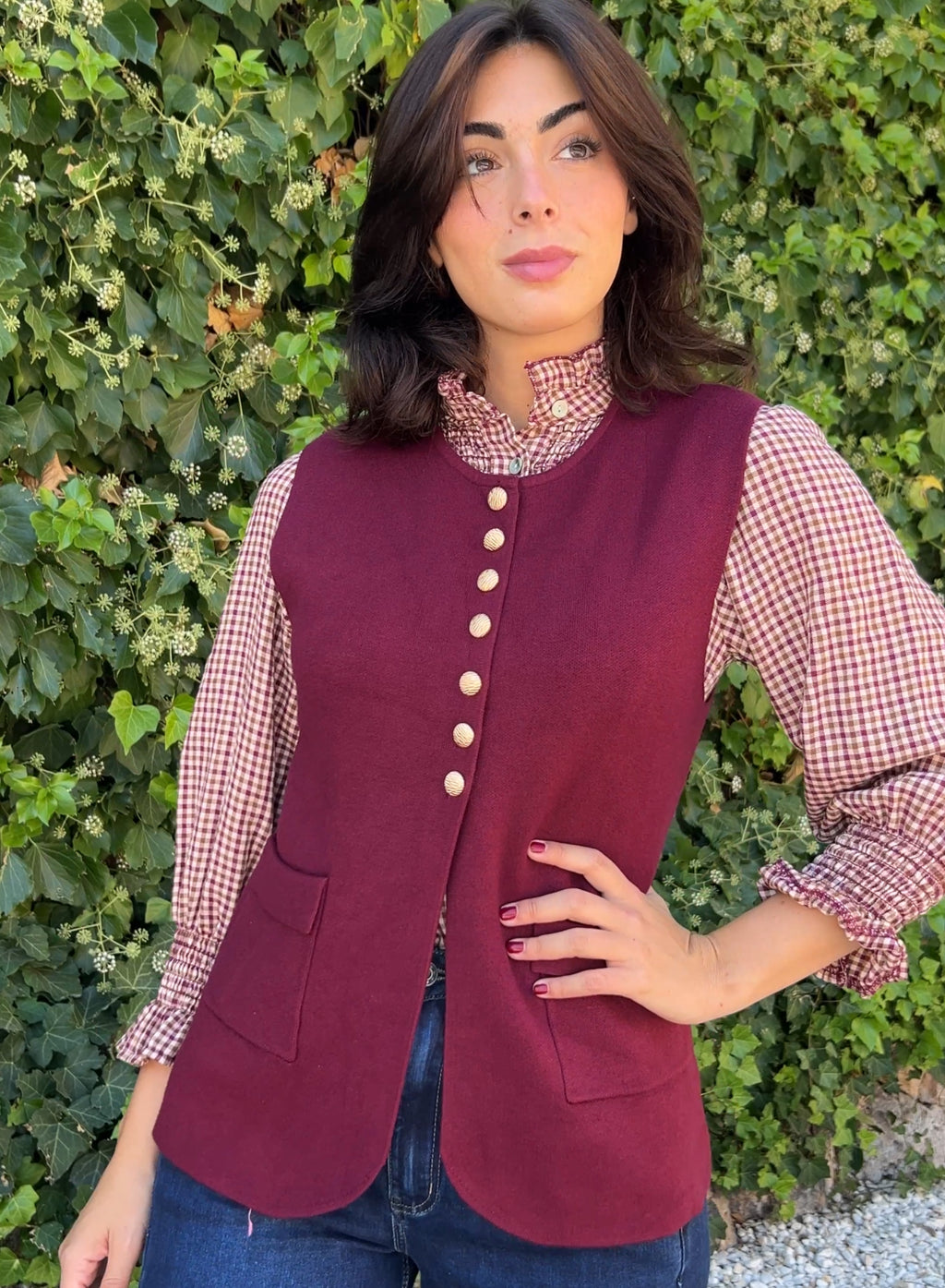 Green ribbed sweater 