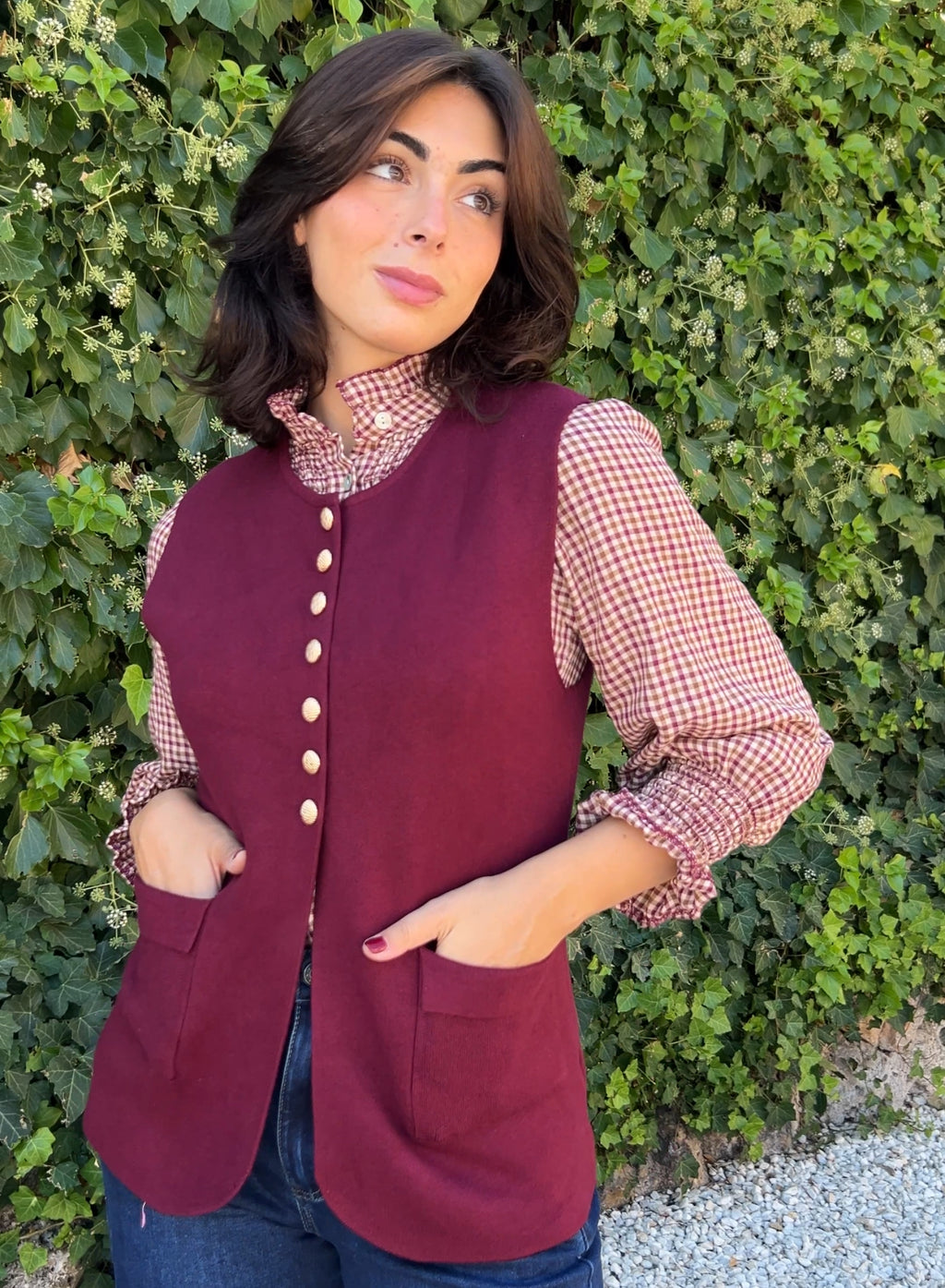 Green ribbed sweater 