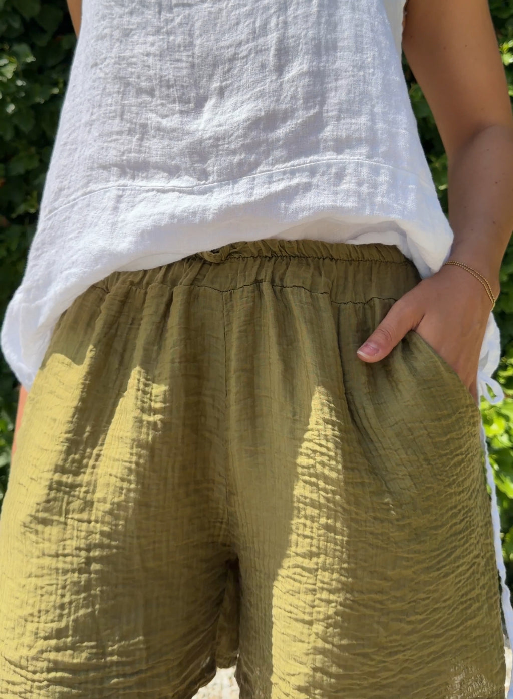 Short bambula oliva