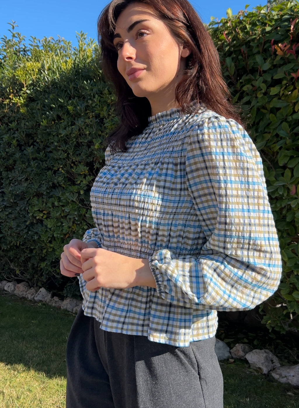 Maroon V-neck sweater