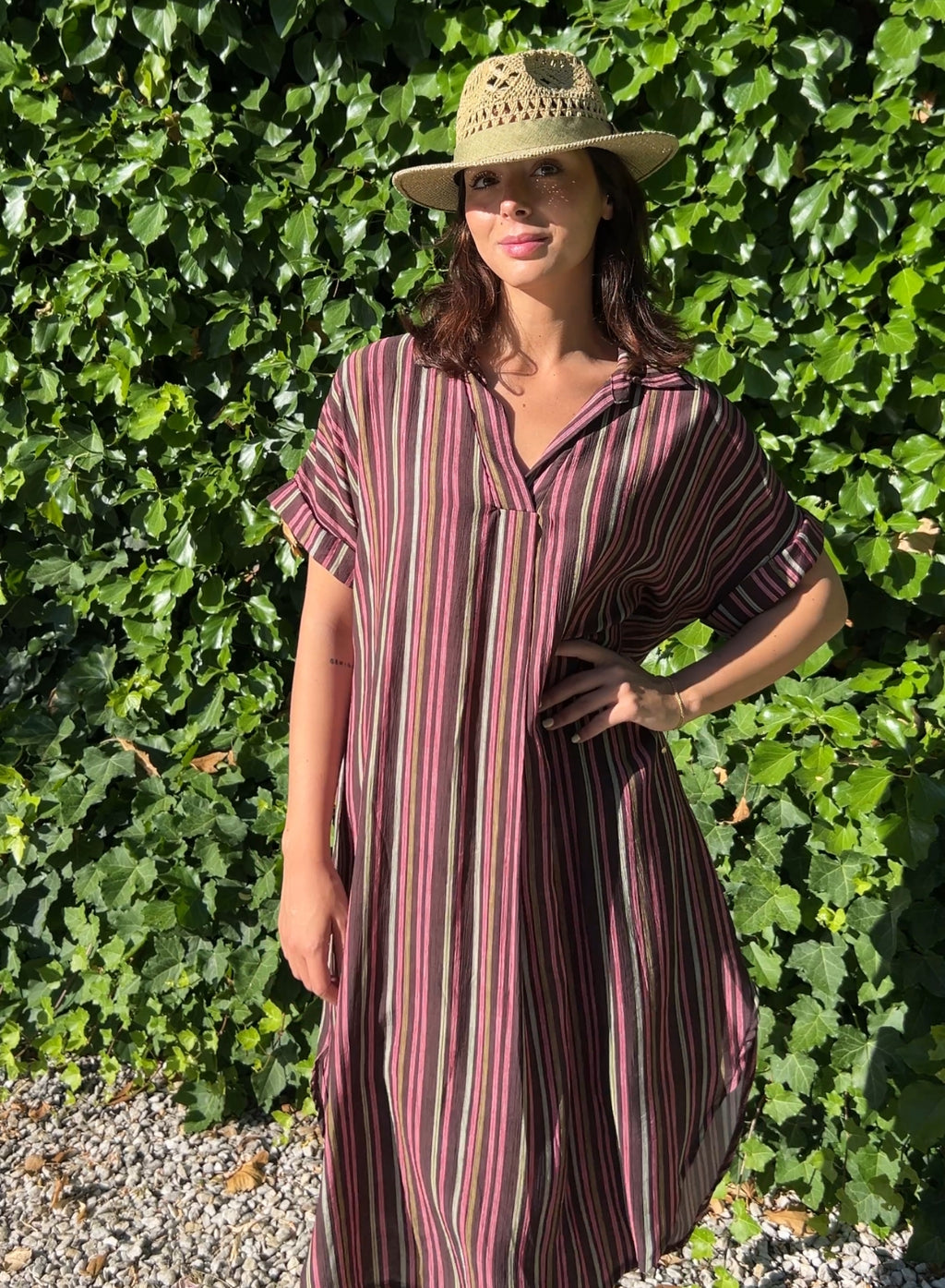 Vestido playero choco
