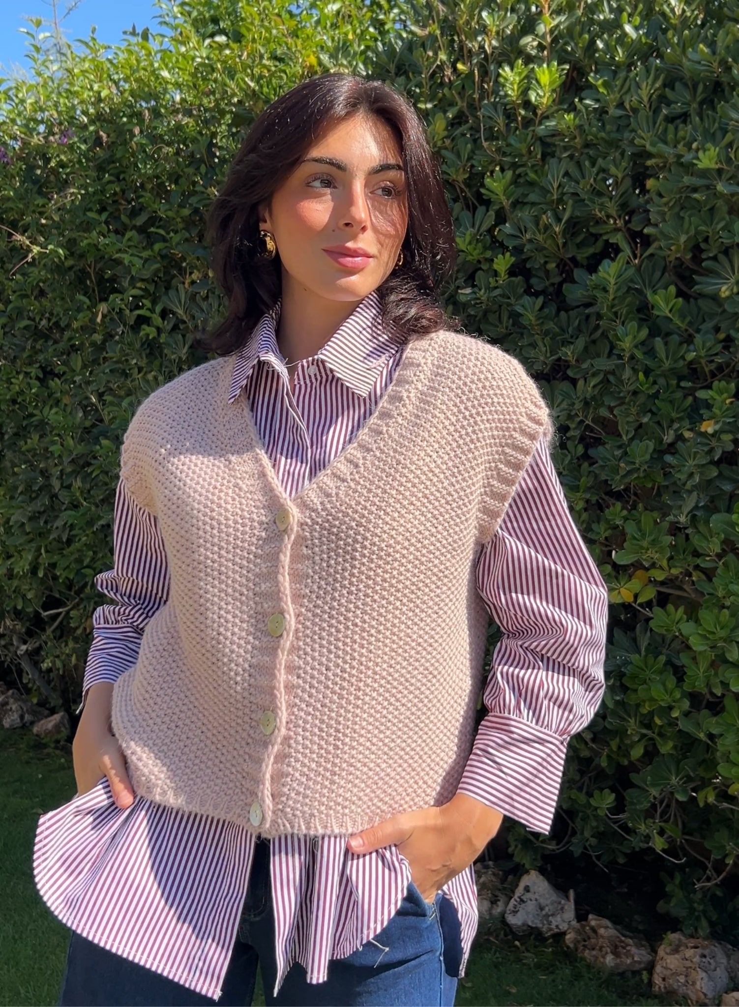 Chaleco rosa