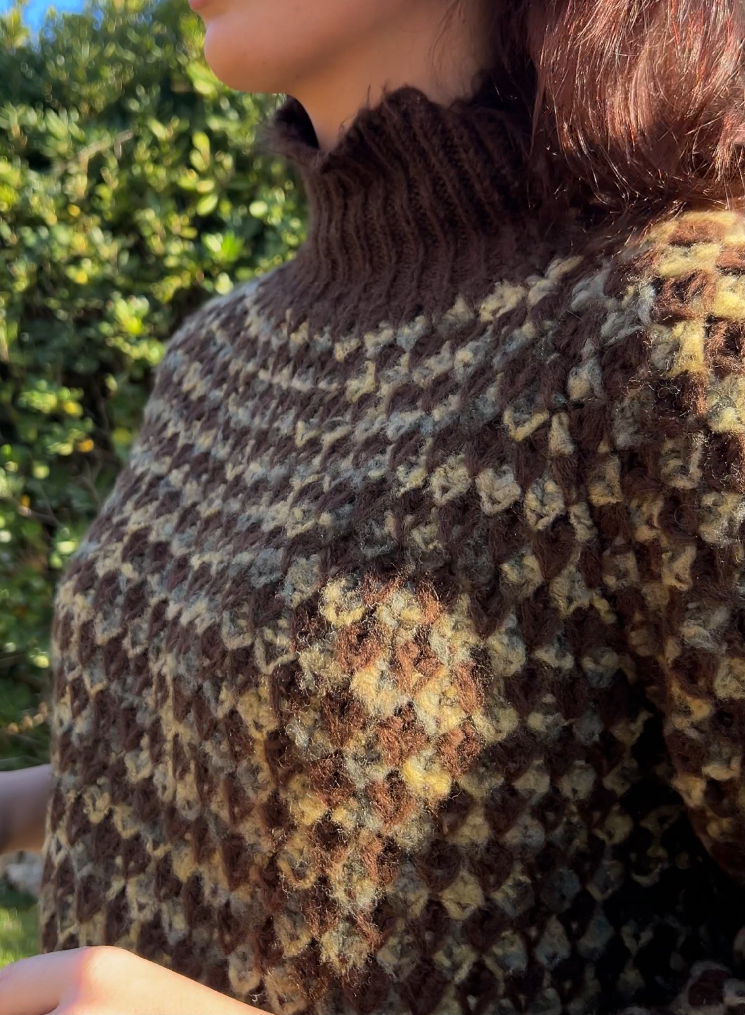 Maroon V-neck sweater