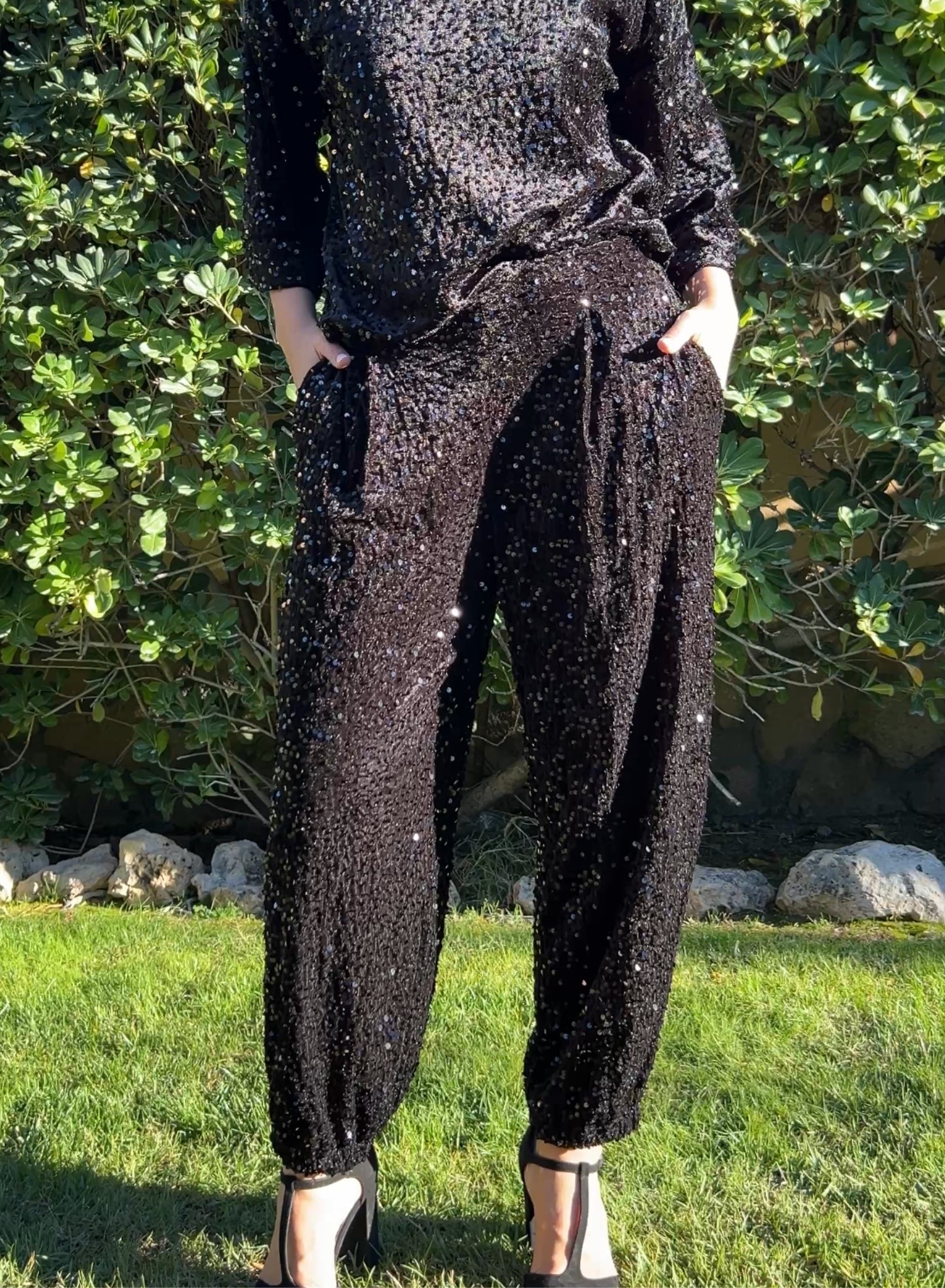 Bombacho terciopelo negro