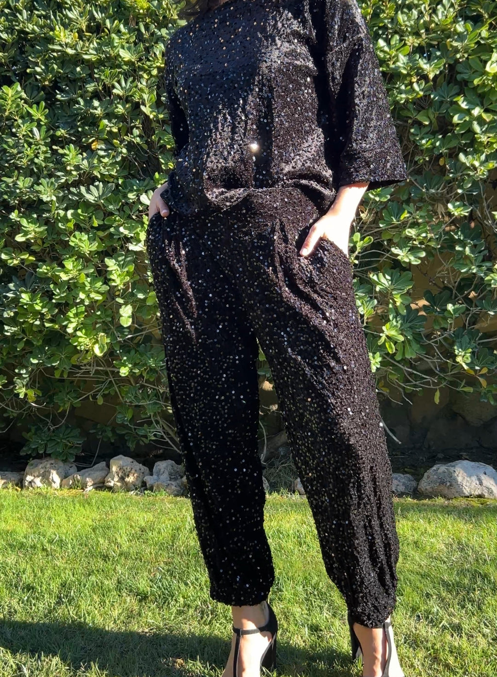 Bombacho terciopelo negro