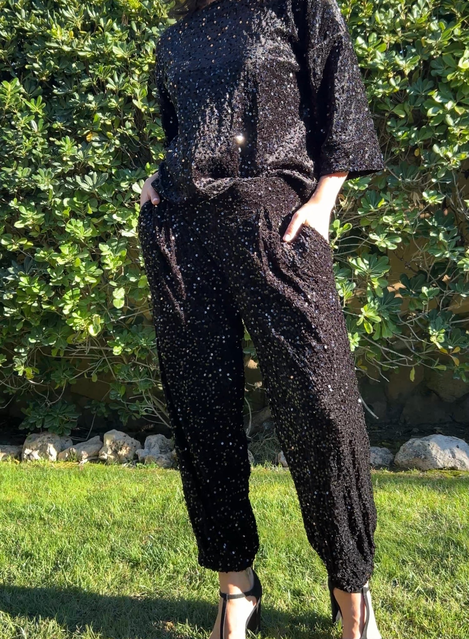 Bombacho terciopelo negro