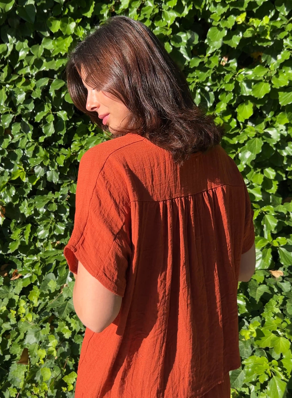 Blusa tipo bambula botones