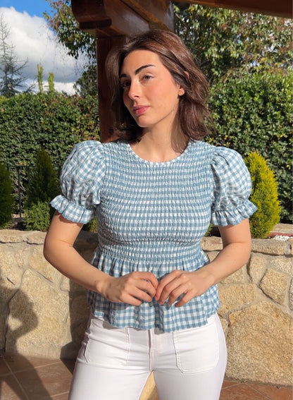 Light blue gingham shirt