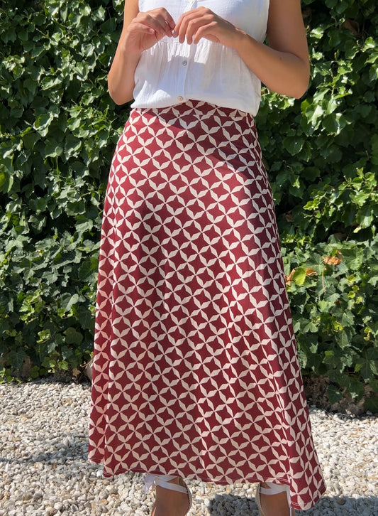 Falda licra arcilla