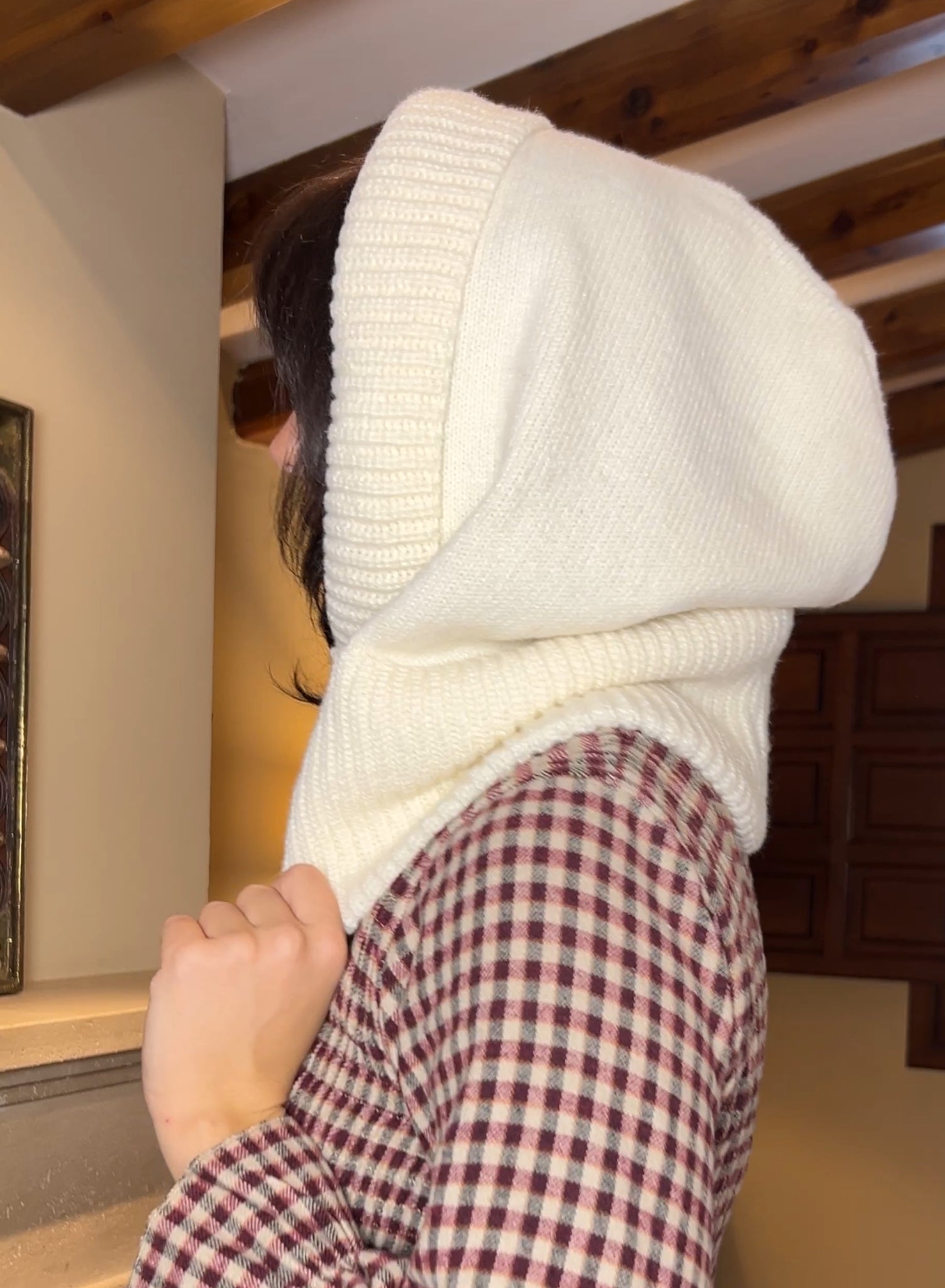 Balaclava cremallera blanco