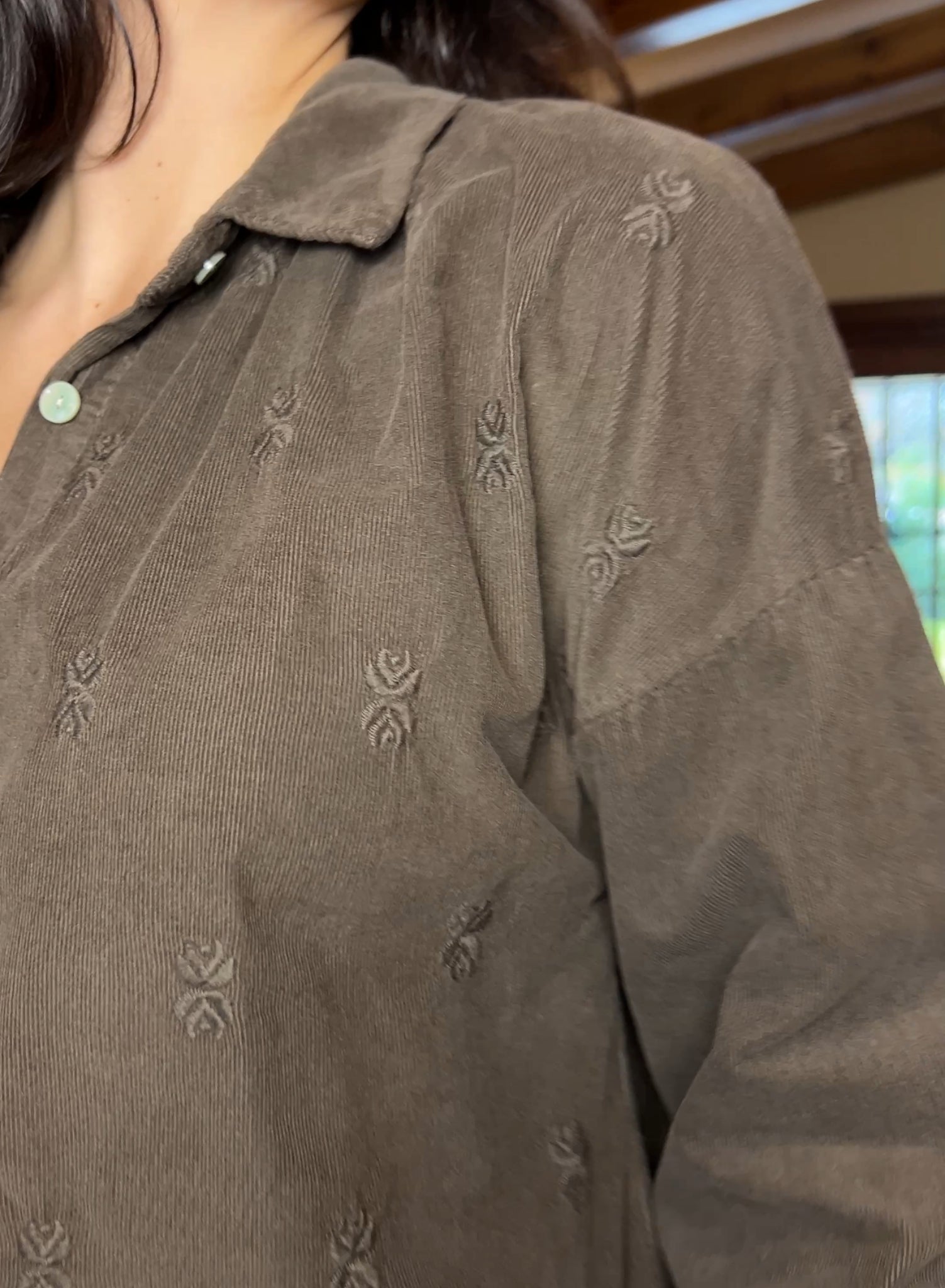 Maroon V-neck sweater