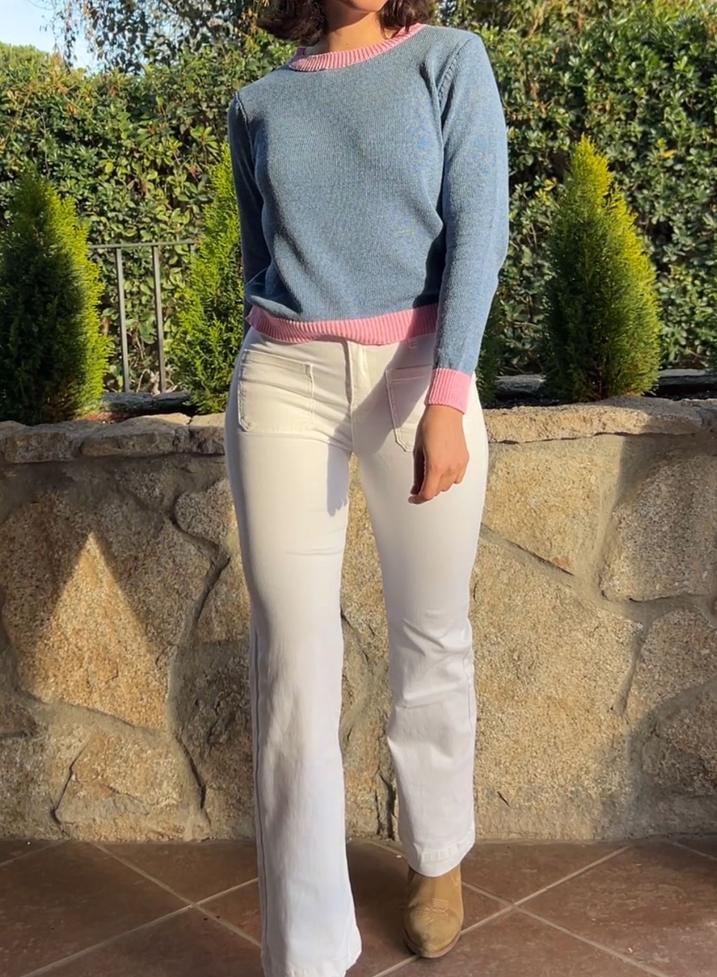 White stretch jeans
