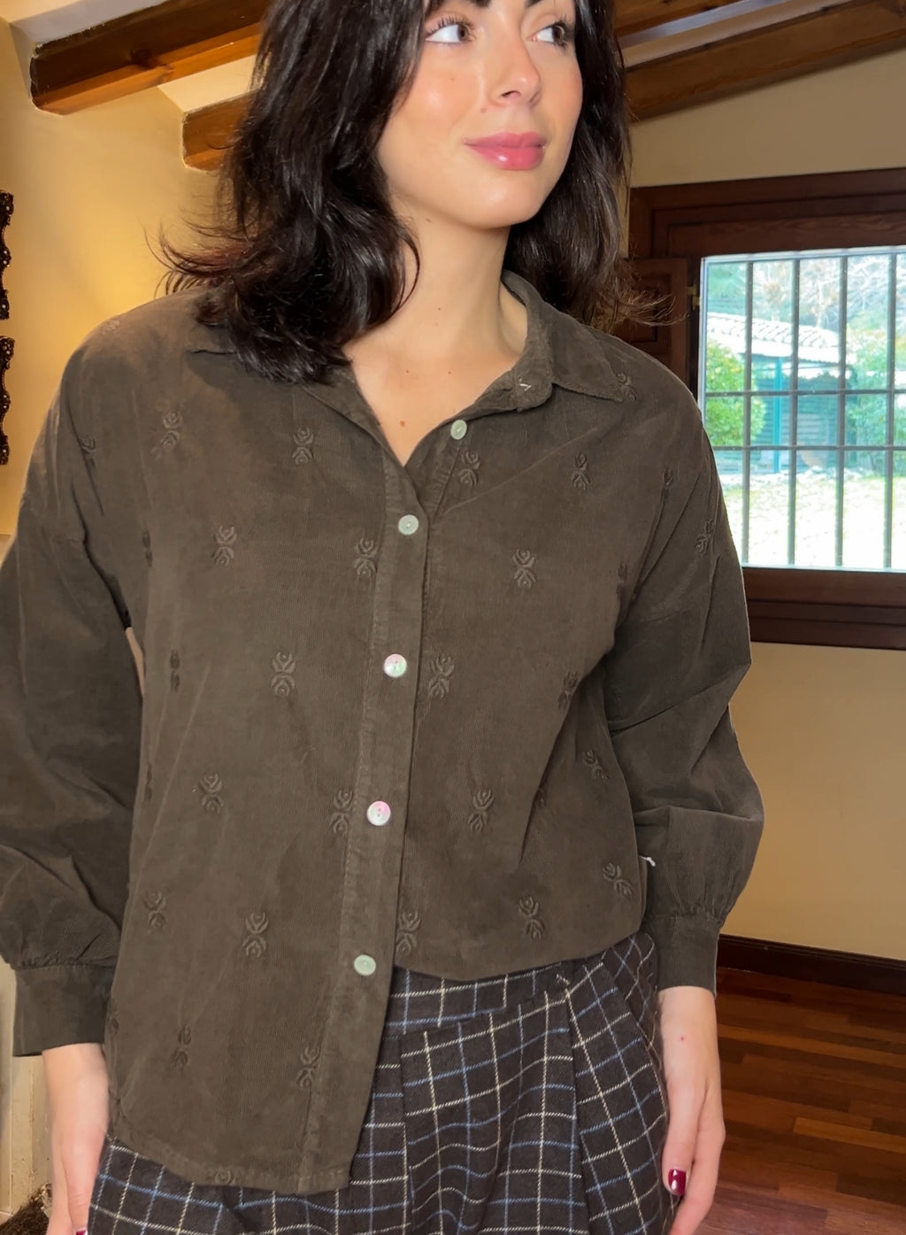 Maroon V-neck sweater