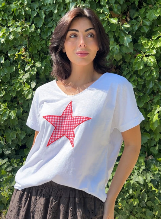 Camiseta estrella rojo