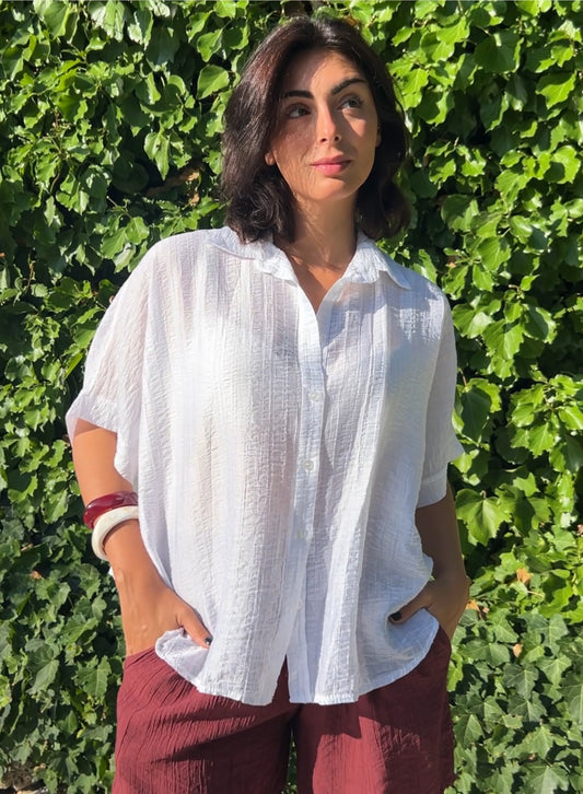 Camisa fluida blanco