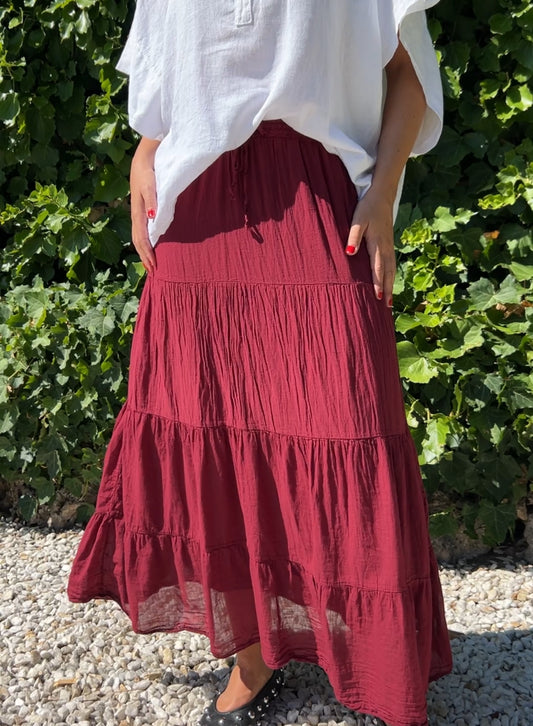 Falda zafira granate