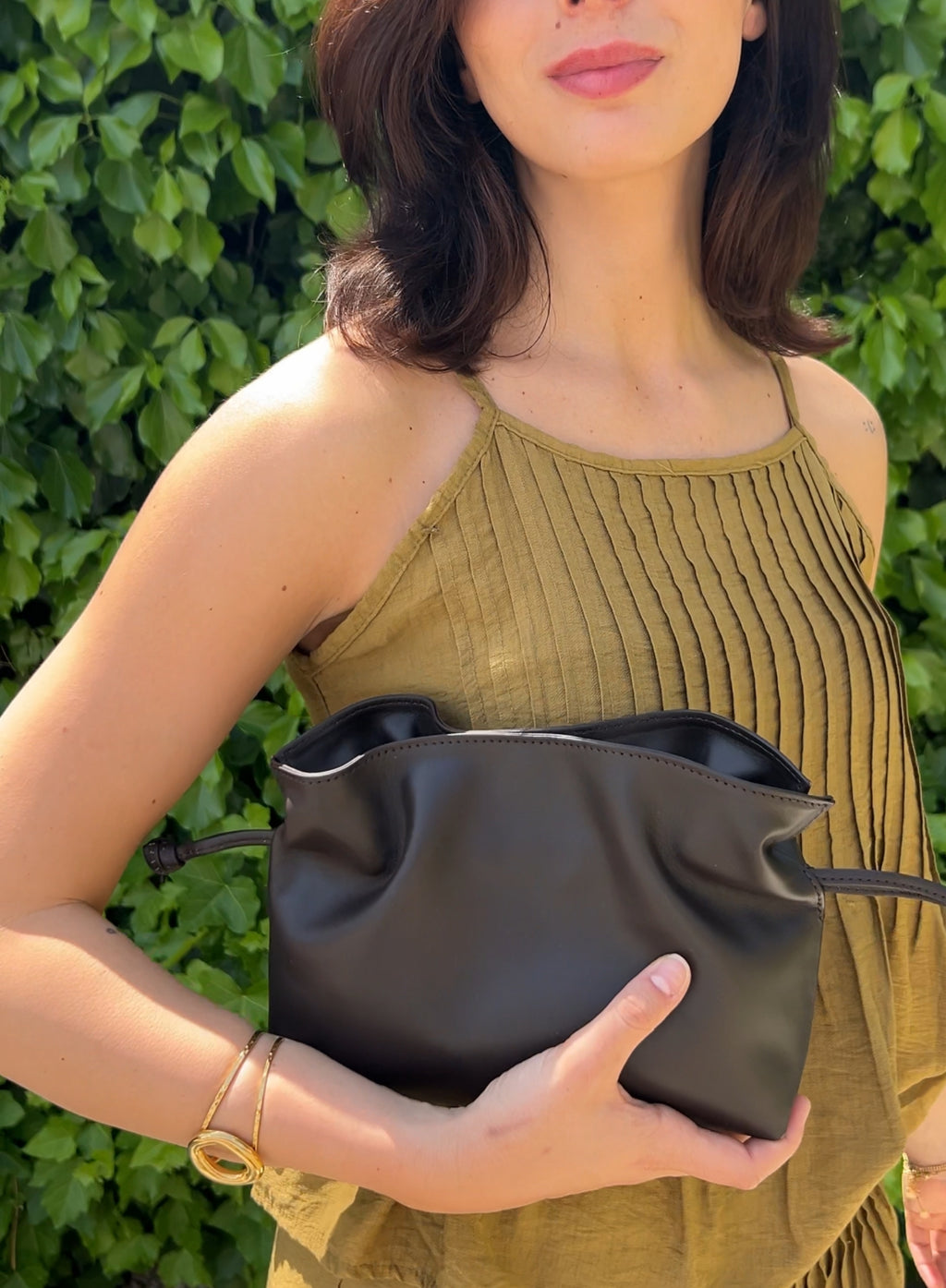 Bolso clutch piel