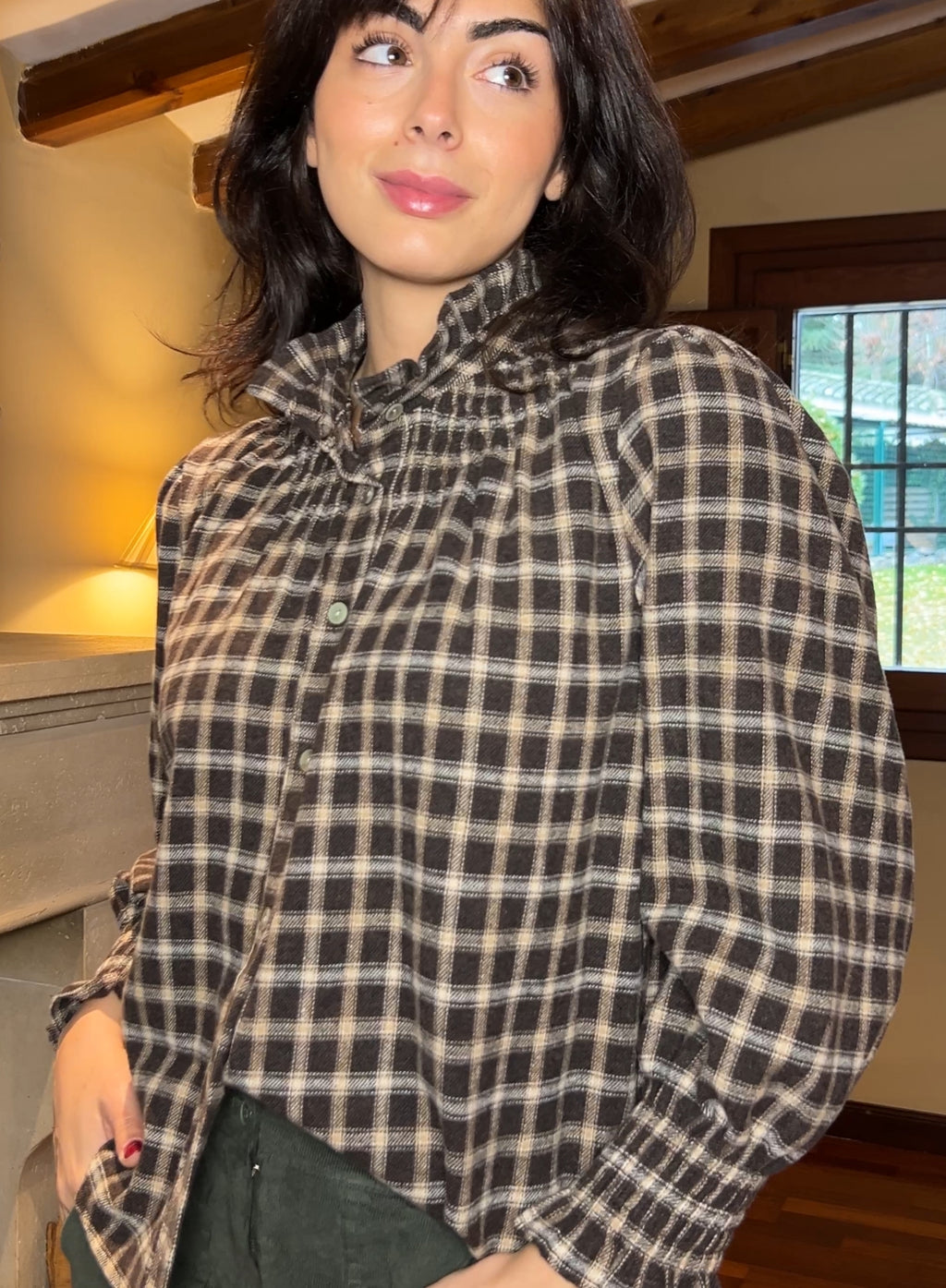 Maroon V-neck sweater