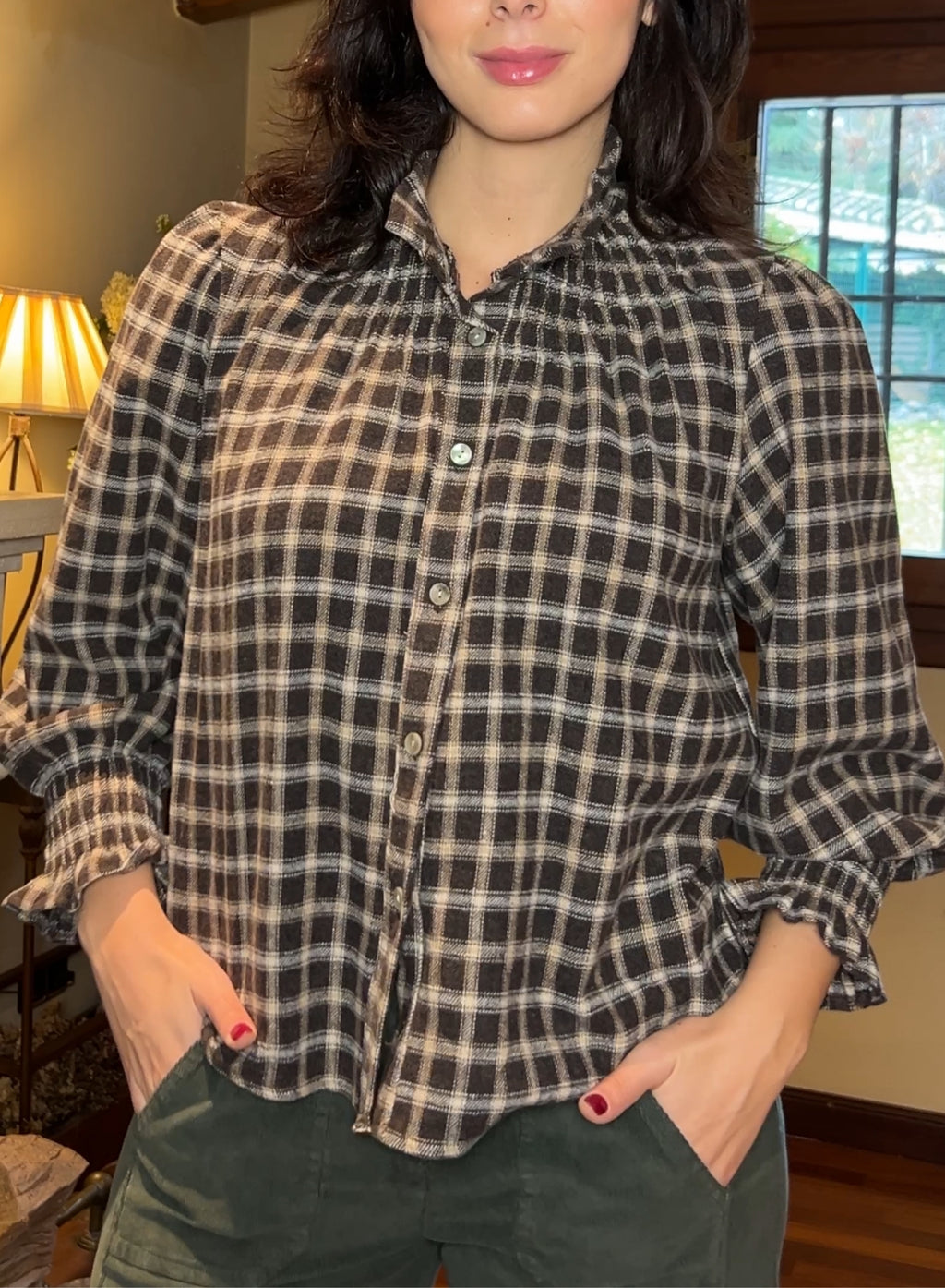 Maroon V-neck sweater