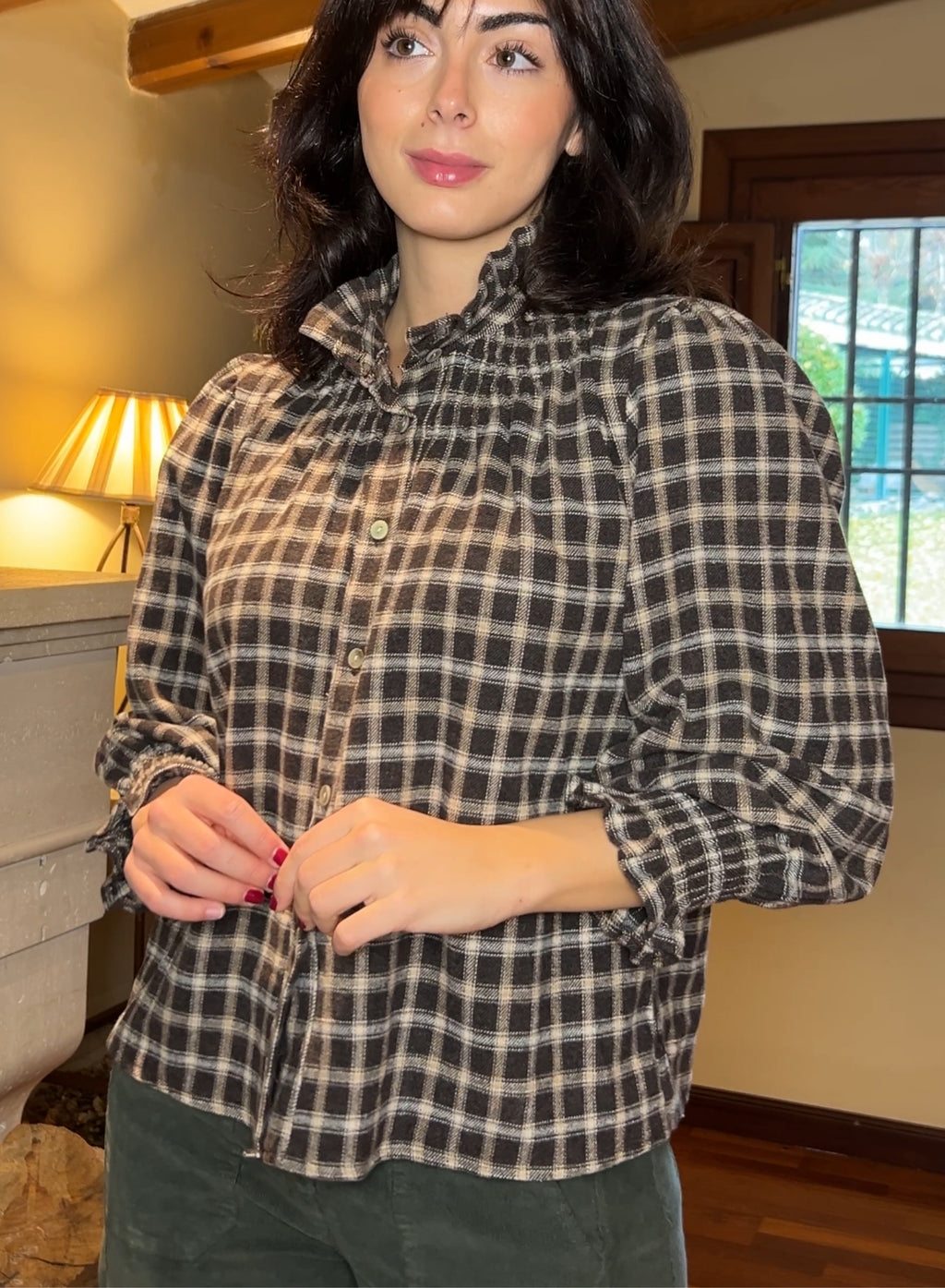 Maroon V-neck sweater