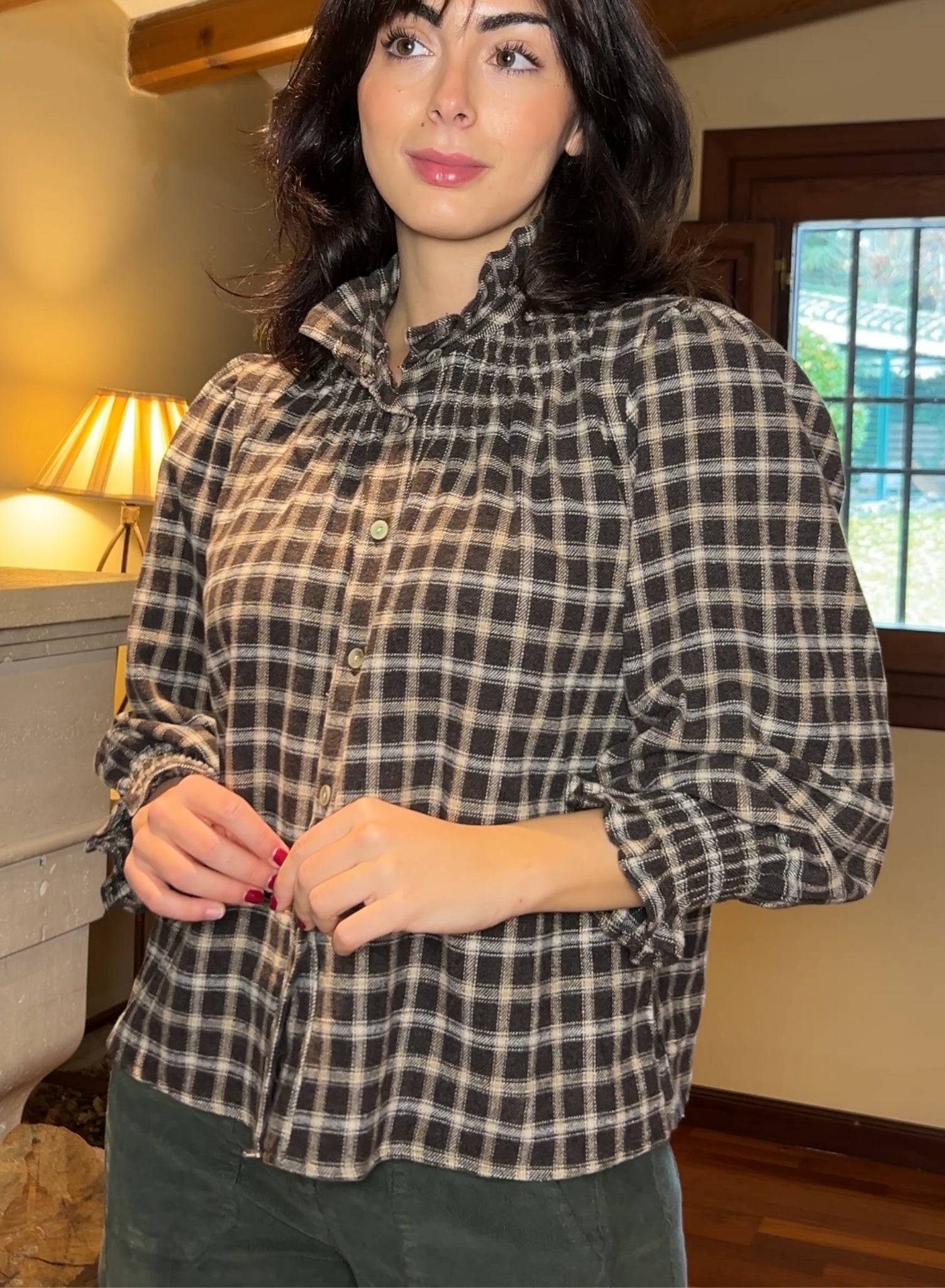 Maroon V-neck sweater