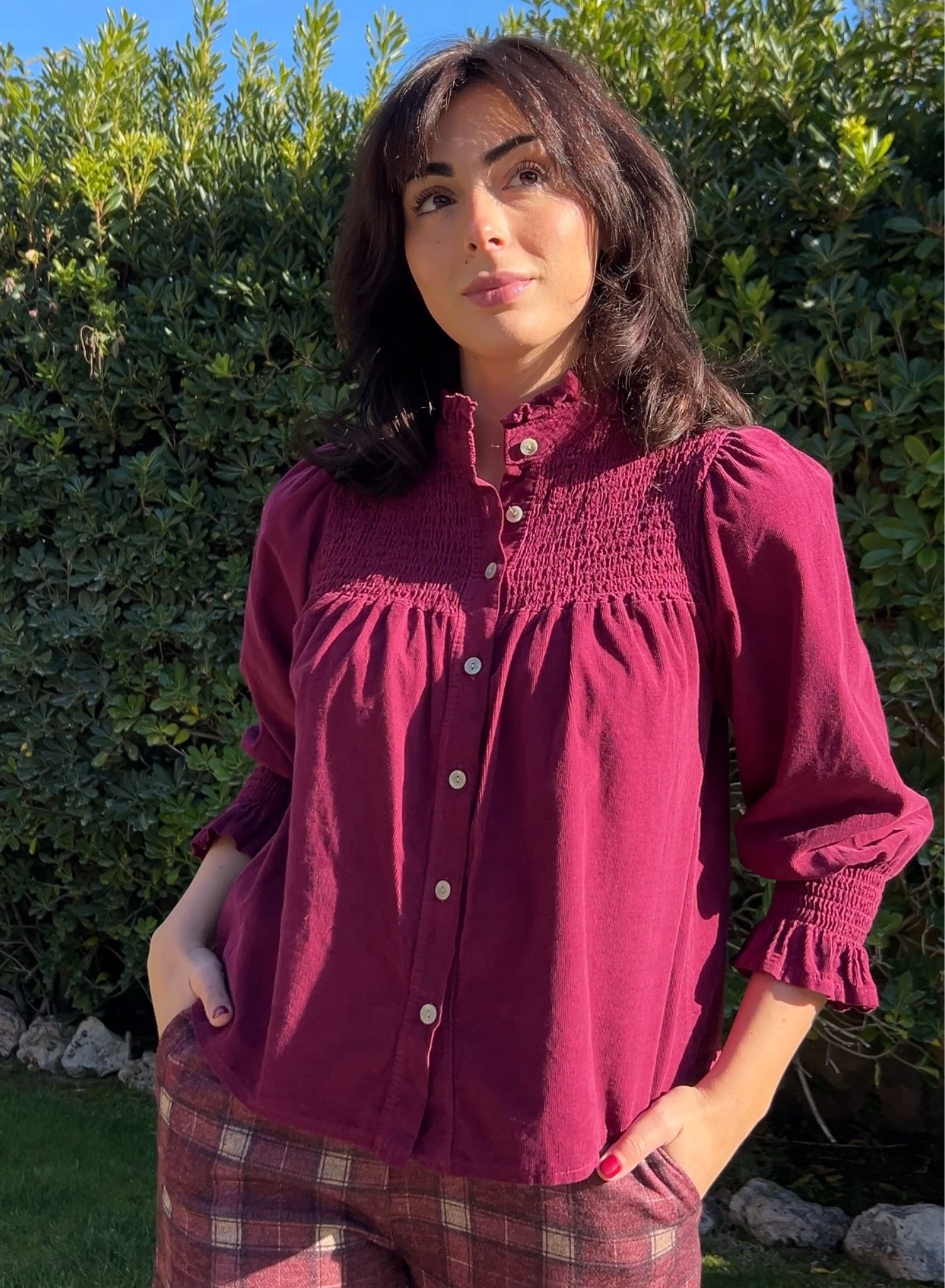 Camisa micropana buganvilla