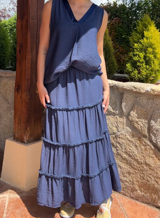 Falda Palma azul