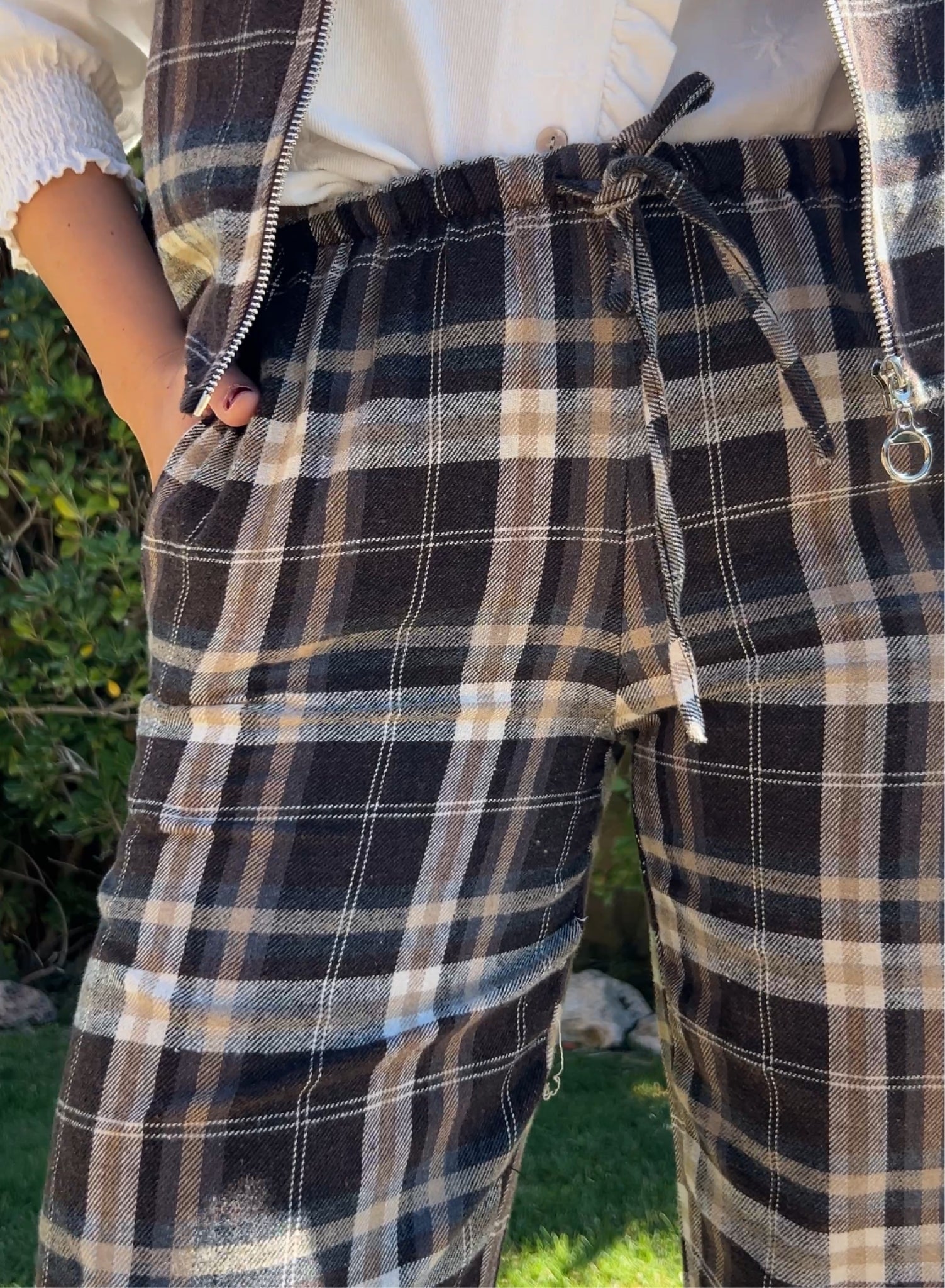 Bombacho cuadros marrón